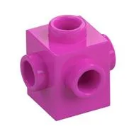 Brick Special 1 x 1 Studs on 4 Sides, Dark Pink