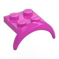 Wheel Arch, Mudguard 2 x 3 x 1 1/3 with 2 x 2 Plate, Dark Pink