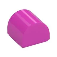 Brick Curved 1 x 1 x 2/3 Double Curved Top, No Studs, Dark Pink
