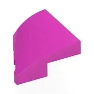 Brick Wedged, Curved 2 x 2 with Stud Notch Right, Dark Pink