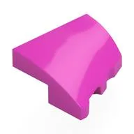 Brick Wedged, Curved 2 x 2 with Stud Notch Left, Dark Pink
