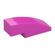 Brick Curved 3 x 1 No Studs, Dark Pink
