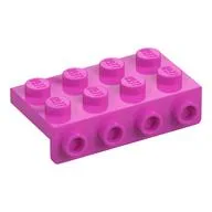Bracket 2 x 4 - 1 x 4, Dark Pink
