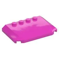 Brick Wedged, Curved Triple 4 x 6 x 2/3 with 4 Studs, Dark Pink