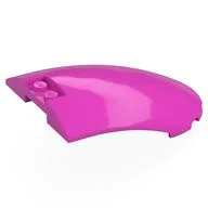 Windscreen 6 x 8 x 2 Curved, Dark Pink