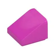 Brick Sloped 30° 1 x 1 x 2/3 (Cheese Slope), Dark Pink