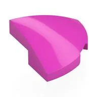 Brick Round Corner, Curved 2 x 2 x 2/3 Quarter Circle With 1 x 1 Bottom Cutout, Dark Pink