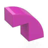 Brick Curved 1 x 2 x 1 2/3 with 1 Cutout, Dark Pink