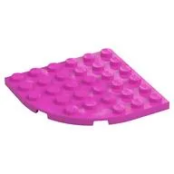 Plate Round Corner 6 x 6, Dark Pink