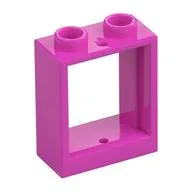 Window 1 x 2 x 2 Flat Front, Dark Pink