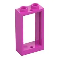 Window 1 x 2 x 3 Flat Front, Dark Pink