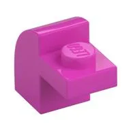 Brick Curved 1 x 2 x 1 1/3 with Curved Top, Dark Pink