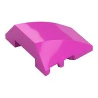 Brick Wedged, Curved 4 x 3 No Studs [Plain], Dark Pink