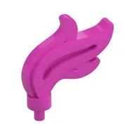 Flame / Headwear Accessory Plume / Feather, Triple Point, Dark Pink