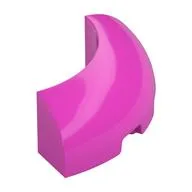 Brick Round Corner 3 x 3 x 1 No Studs, Dark Pink