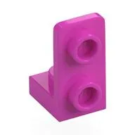 Bracket 1 x 1 - 1 x 2 Inverted, Dark Pink