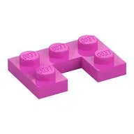Plate 2 x 3 with 1 x 1 Cutout, Dark Pink