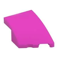 Brick Wedged, Curved 3 x 2 with Stud Notch Right, Dark Pink