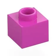 Plate 1 x 1 x 2/3 with Open Stud, Dark Pink