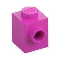 Brick Special 1 x 1 with Stud on 1 Side, Dark Pink
