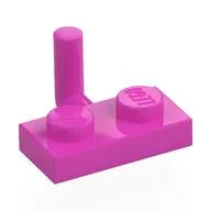 Plate Special 1 x 2 with Bar Up [Horizontal Arm 5mm], Dark Pink