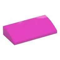 Brick Curved 2 x 4 x 2/3 No Studs, with Bottom Tubes, Dark Pink