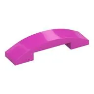 Brick Curved 4 x 1 Double, No Studs, Dark Pink