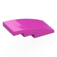 Brick Curved 4 x 2 No Studs, Dark Pink