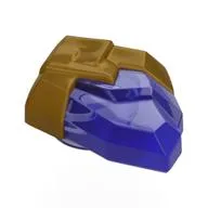 Rock, Jewel in Pearl Gold Holder Pattern, Trans-Purple