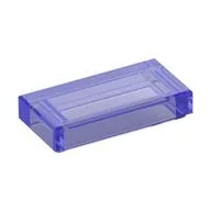 Tile 1 x 2 with Groove, Trans-Purple