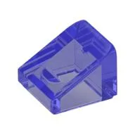 Brick Sloped 30° 1 x 1 x 2/3 (Cheese Slope), Trans-Purple
