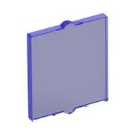 Glass for Window 1 x 2 x 2 Flat, Trans-Purple