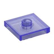 Plate Special 2 x 2 with Groove and Center Stud (Jumper), Trans-Purple