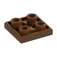 Tile Special 2 x 2 Inverted, Reddish Brown