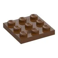 Plate 3 x 3, Reddish Brown