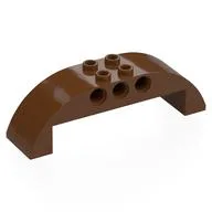 Brick Curved 2 x 8 x 2 Double, Reddish Brown