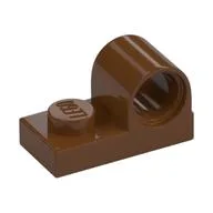 Plate Special 1 x 2 with Pin Hole on Top, Reddish Brown