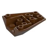 Brick Wedged, Sloped Inverted 4 x 4 Triple [4 Connections between Front Studs], Reddish Brown