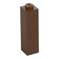 Brick 1 x 1 x 3, Reddish Brown