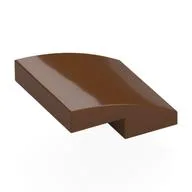 Brick Curved 2 x 2 x 2/3, Reddish Brown
