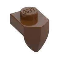 Plate Special 1 x 1 with Vertical Tooth, Reddish Brown