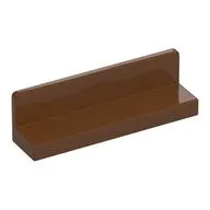 Panel 1 x 4 x 1 with Rounded Corners [Thin Wall], Reddish Brown