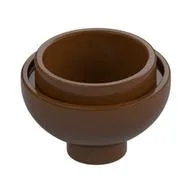Brick Round 2 x 2 Dome Bottom [Open Stud], Reddish Brown