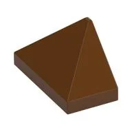 Brick Sloped 45° 2 x 1 Triple with Inside Stud Holder, Reddish Brown