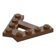 Wedge Plate 4 Stud 45° Angle Plate, Reddish Brown
