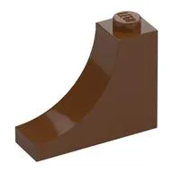 Brick Curved 1 x 3 x 2 Inverted [Inside Bow], Reddish Brown
