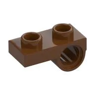 Plate Special 1 x 2 with Pin Hole Underneath, Reddish Brown