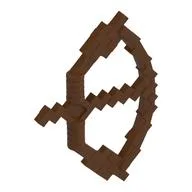 Weapon Bow and Arrow, Blocky, Reddish Brown