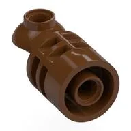 Brick Round 2 x 2 D. Tube with Rotation Joint Ball Half, Reddish Brown