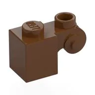 Brick Special 1 x 1 with Scroll with Open Stud, Reddish Brown